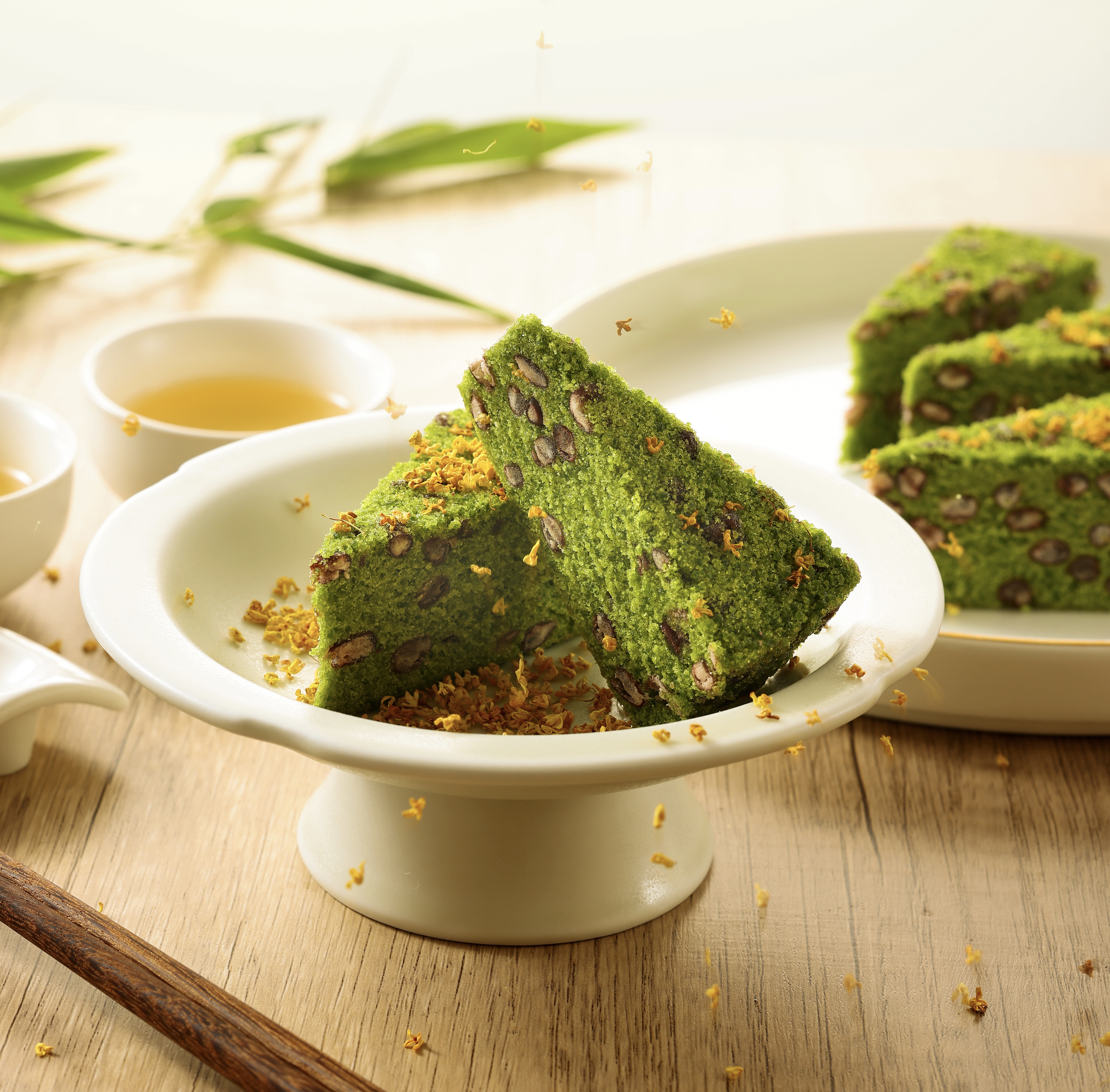 麥青紅豆糕